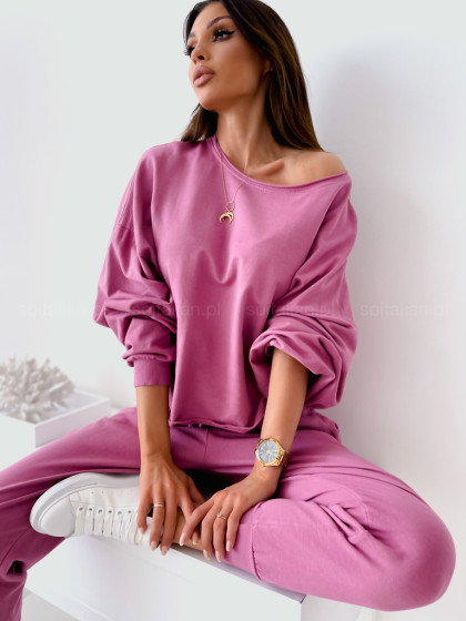 Włoski komplet dresowy STILE dusty pink
