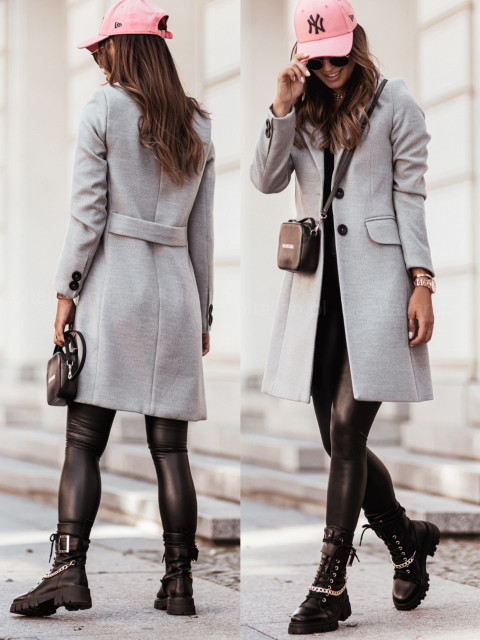 Wełniany płaszcz METROPOLITAN grey
