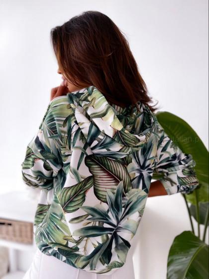 Bluza HOODIE tropical leaf