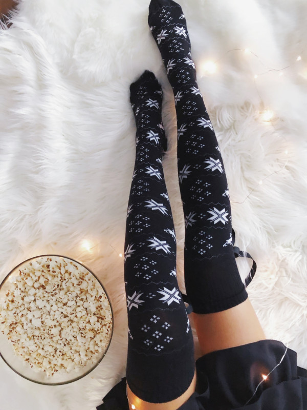 Zakolanówki SNOW black