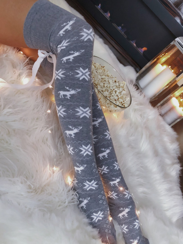 Zakolanówki SNOW grey