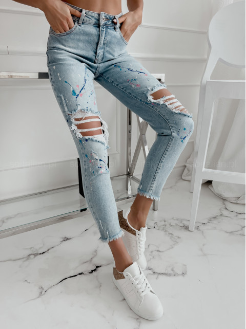 Spodnie jeansowe SPLASH COLOUR