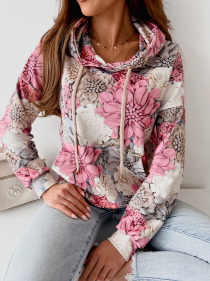 Bluza HOODIE pink flowers