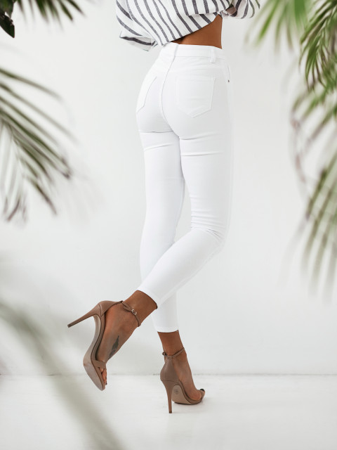 Spodnie jeansowe DAISY white