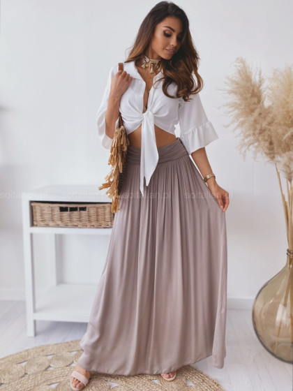 Spódnica MAXI natural beige