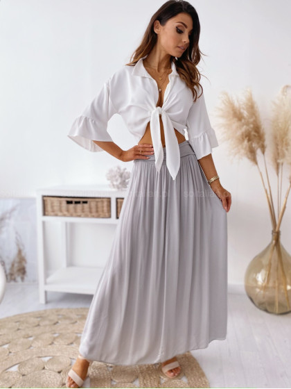 Spódnica MAXI light grey