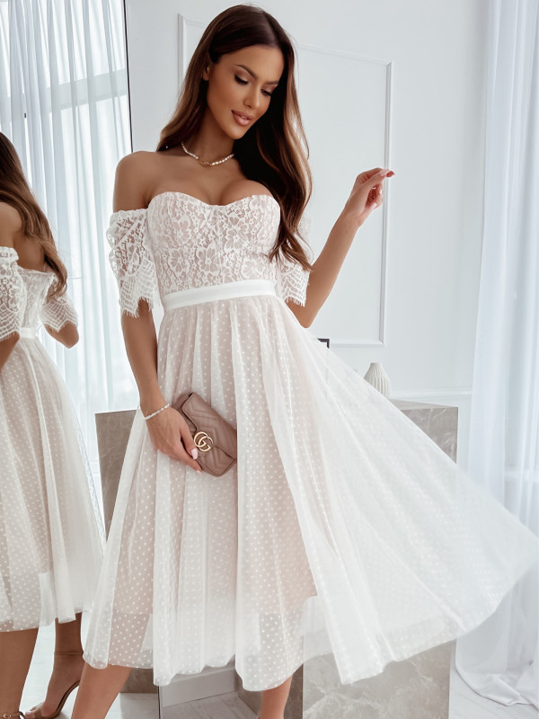 Sukienka koktajlowa FLORENCE white