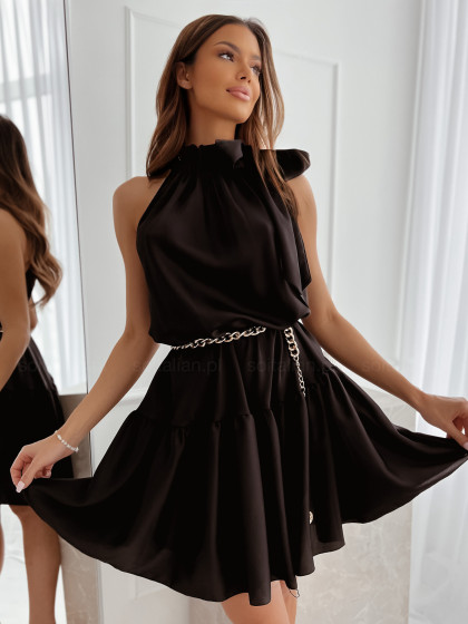 Sukienka satynowa BOW black