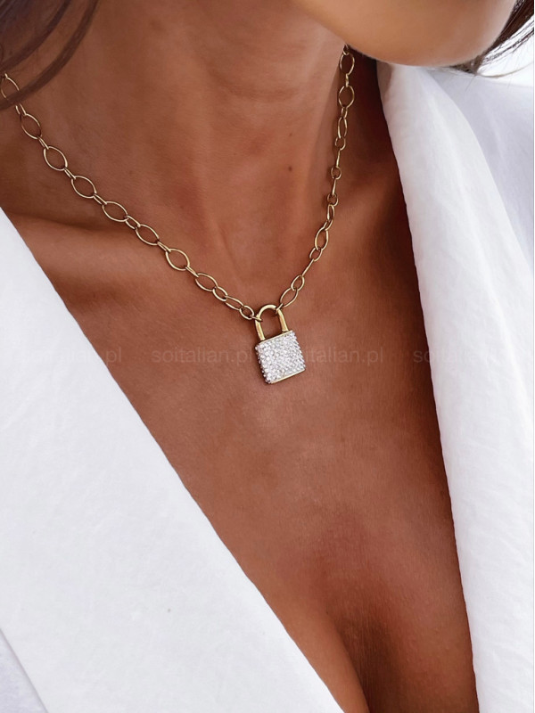 Naszyjnik CRISTAL PADLOCK