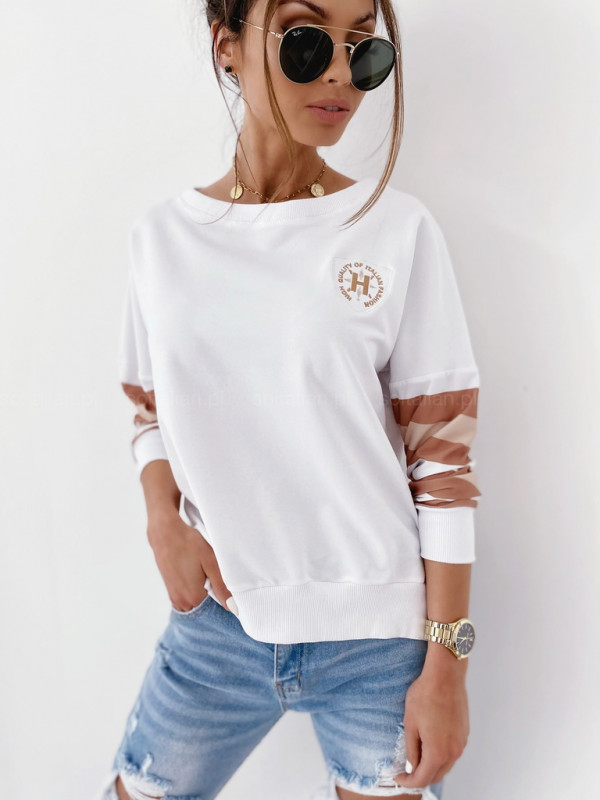 Bluza TOMMY'S GIRL white/gold