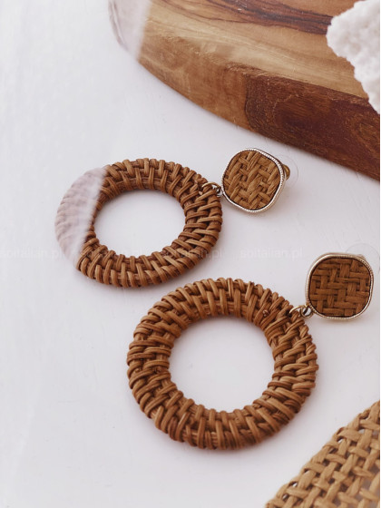 Kolczyki WOODEN ROUND