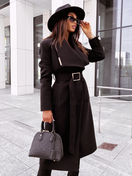 Ocieplany płaszcz TORINO black