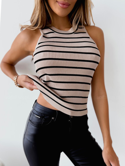 Top STEVE beige&strips