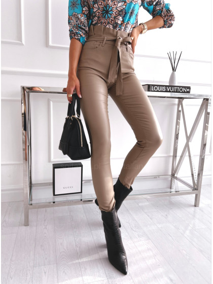 Spodnie woskowane DARIO beige