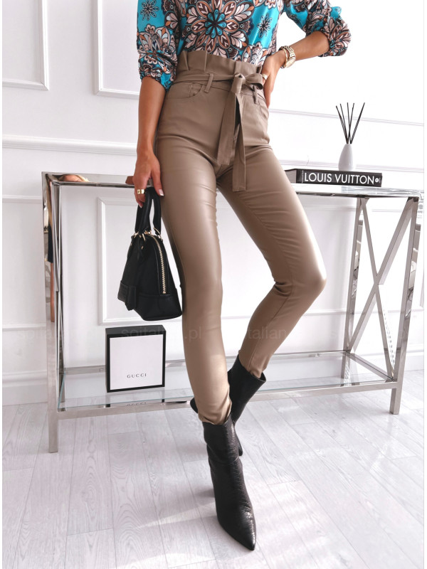 Spodnie woskowane DARIO beige