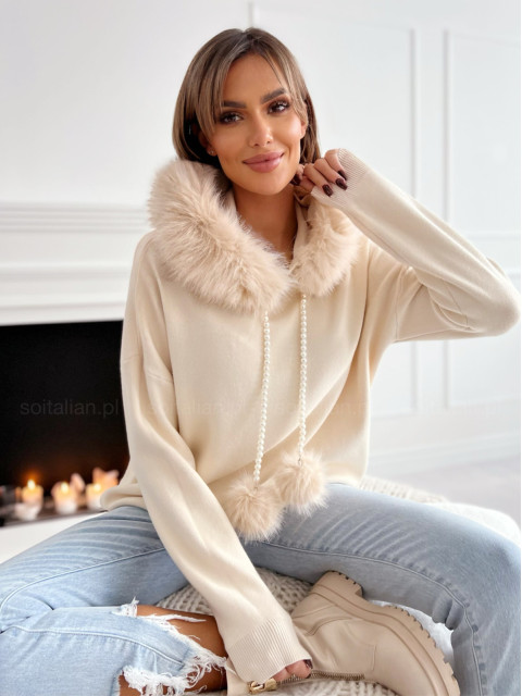 Bluza/sweter FLUFFY light beige