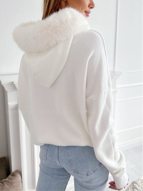 Bluza/sweter FLUFFY pure white