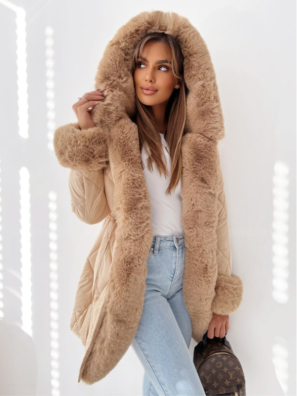 Kurtka/płaszcz pikowany ONTARIO beige