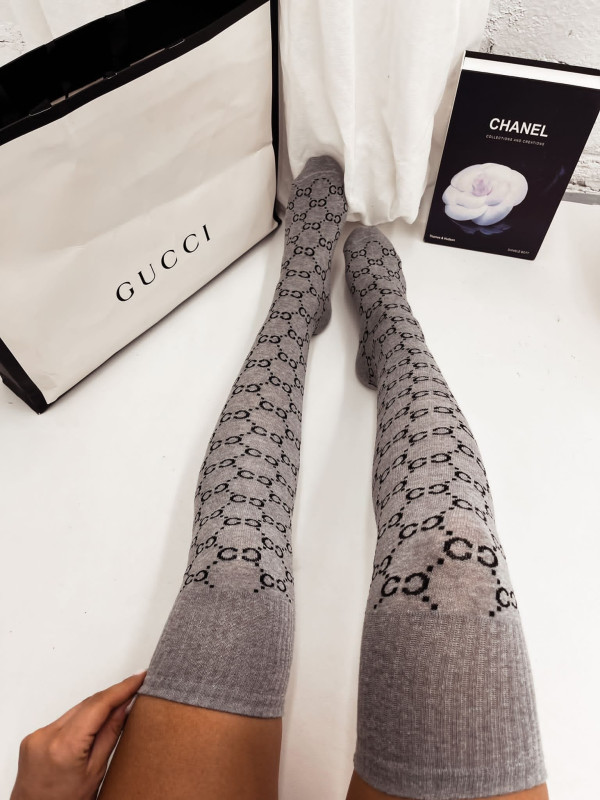 Zakolanówki DOUBLE "C" grey