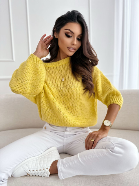 Sweter PEGGY sunny yellow