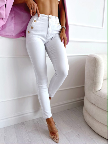 Spodnie jeansowe AIDAN white