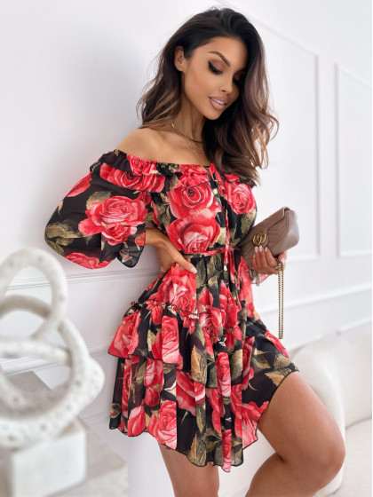 Sukienka MARVELLO black&rose
