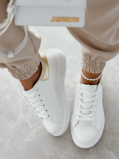 Sneakersy COSTA white&gold