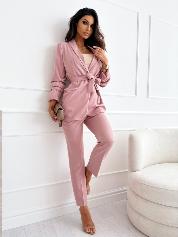 Komplet FANCY DUSTY PINK (marynarka+spodnie)