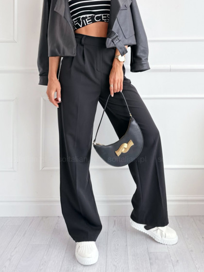 Spodnie garniturowe WIDE black