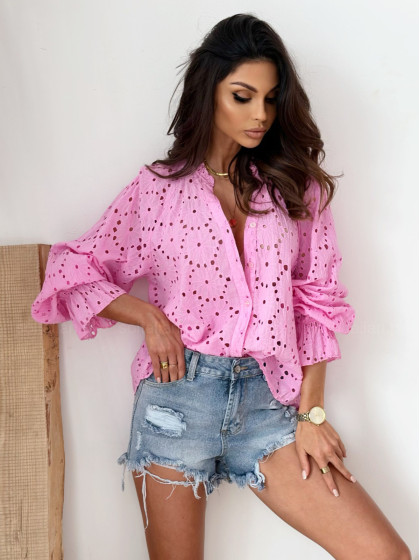 Bluzka ażurowa KAREN pink
