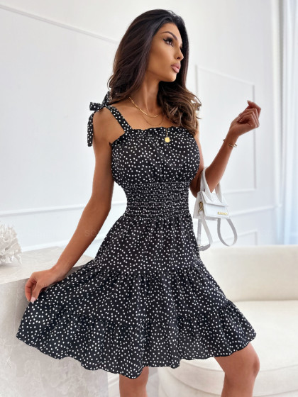 Sukienka w groszki DOTTY black