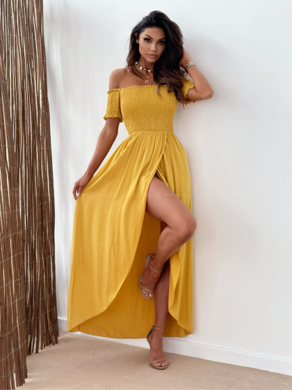 Sukienka maxi SANTORINI honey