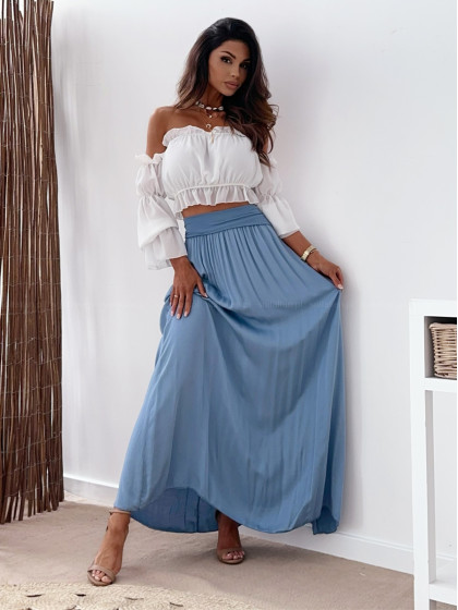 Spódnica MAXI denim blue