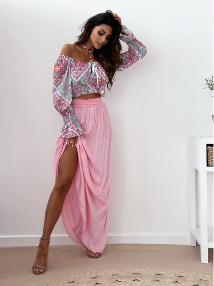 Spódnica MAXI sweet pink