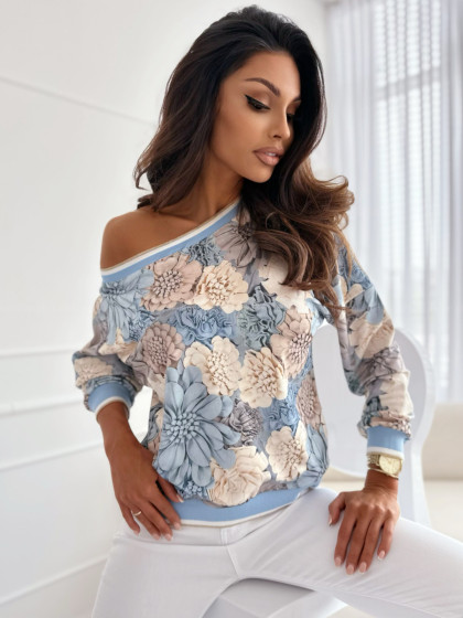 Bluza MONZA blue flowers