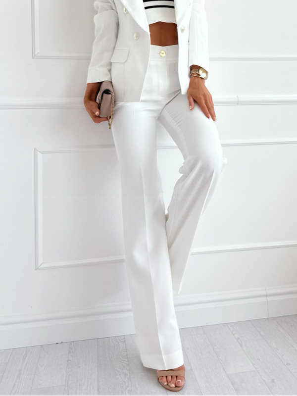 Spodnie LUXILY FLARE creamy white