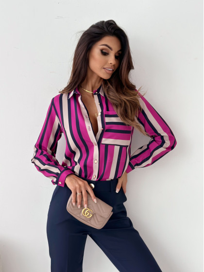 Koszula ETERNITY navy&pink...