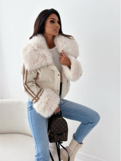 Kurtka CHARLEY beige/brown