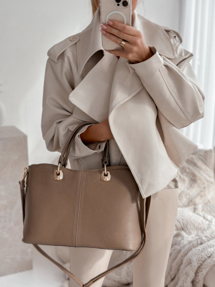 Skórzana torba CASUAL beige
