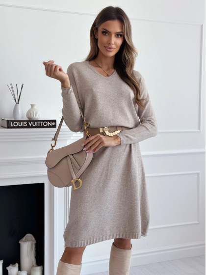 Sukienka swetrowa DARIEN beige