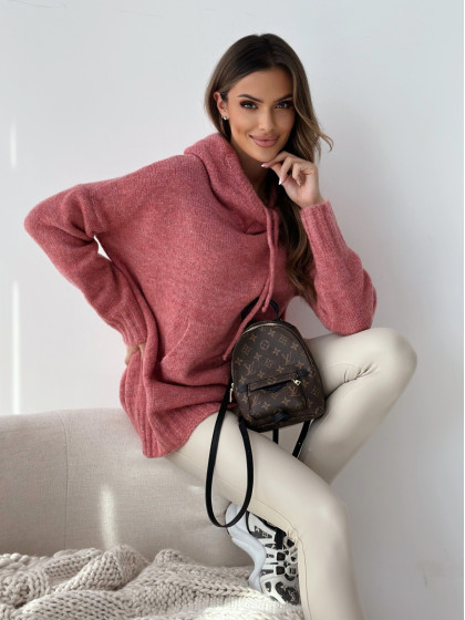 Swetrowa bluza z kapturem...