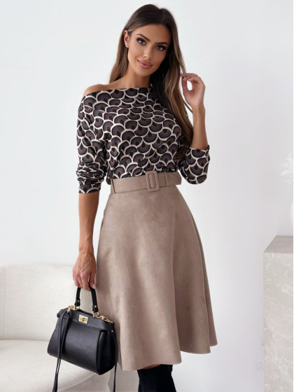 Spódnica zamszowa VANITY beige