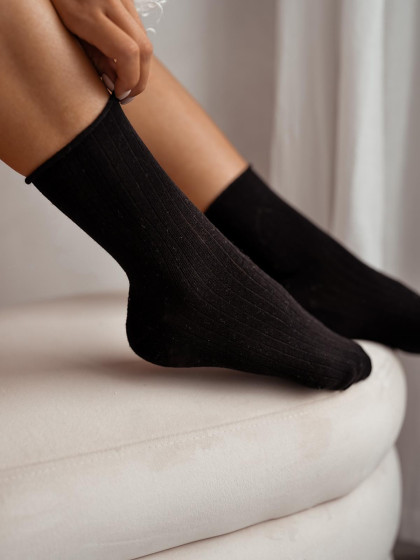 Skarpetki prążkowane BLACK