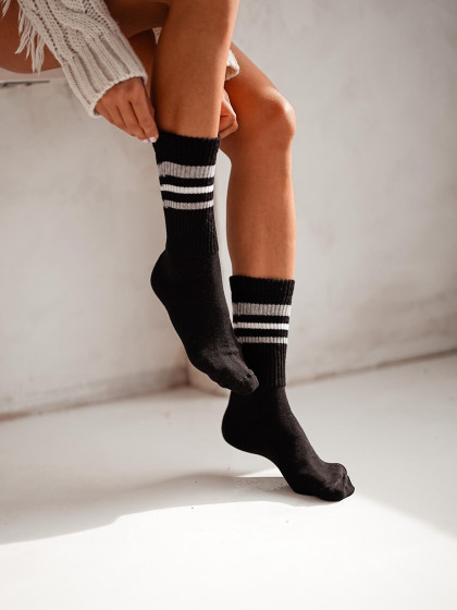 Skarpetki z lampasem BLACK