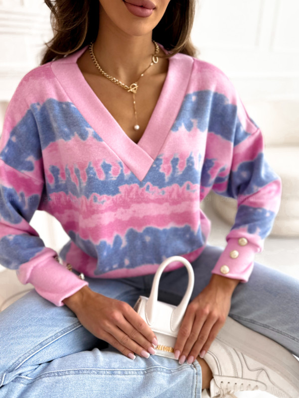 Bluzka/sweterek SOFTLY lilac&pink tie dye