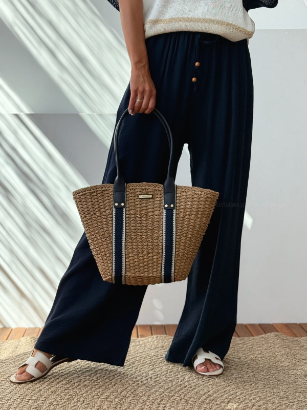 Spodnie wide ERMANNO navy