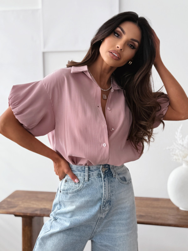 Bluzka koszulowa MARABELL mauve pink
