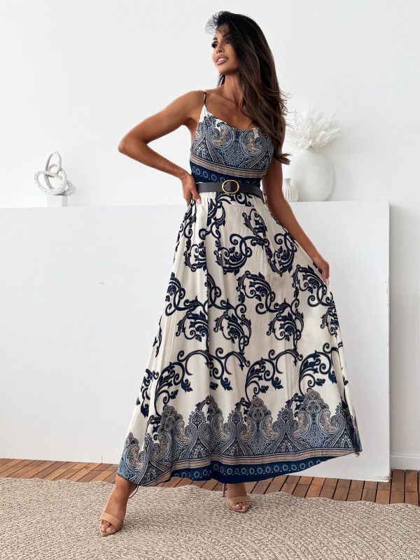 Sukienka maxi PARADISO beige&boho