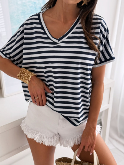 T-shirt COLBY navy strips