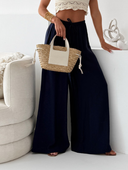 Spodnie wide CALVARIO navy